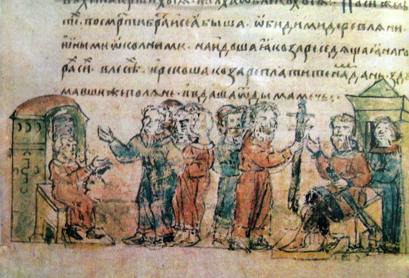 Сабельный удар Святослава по хазарскому "чуду-юду"